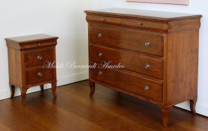 Classically inspired solid wood bedside table, Venetian artisan production